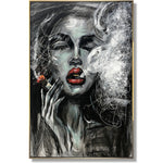 Figurative abstract painting THE SMOKE