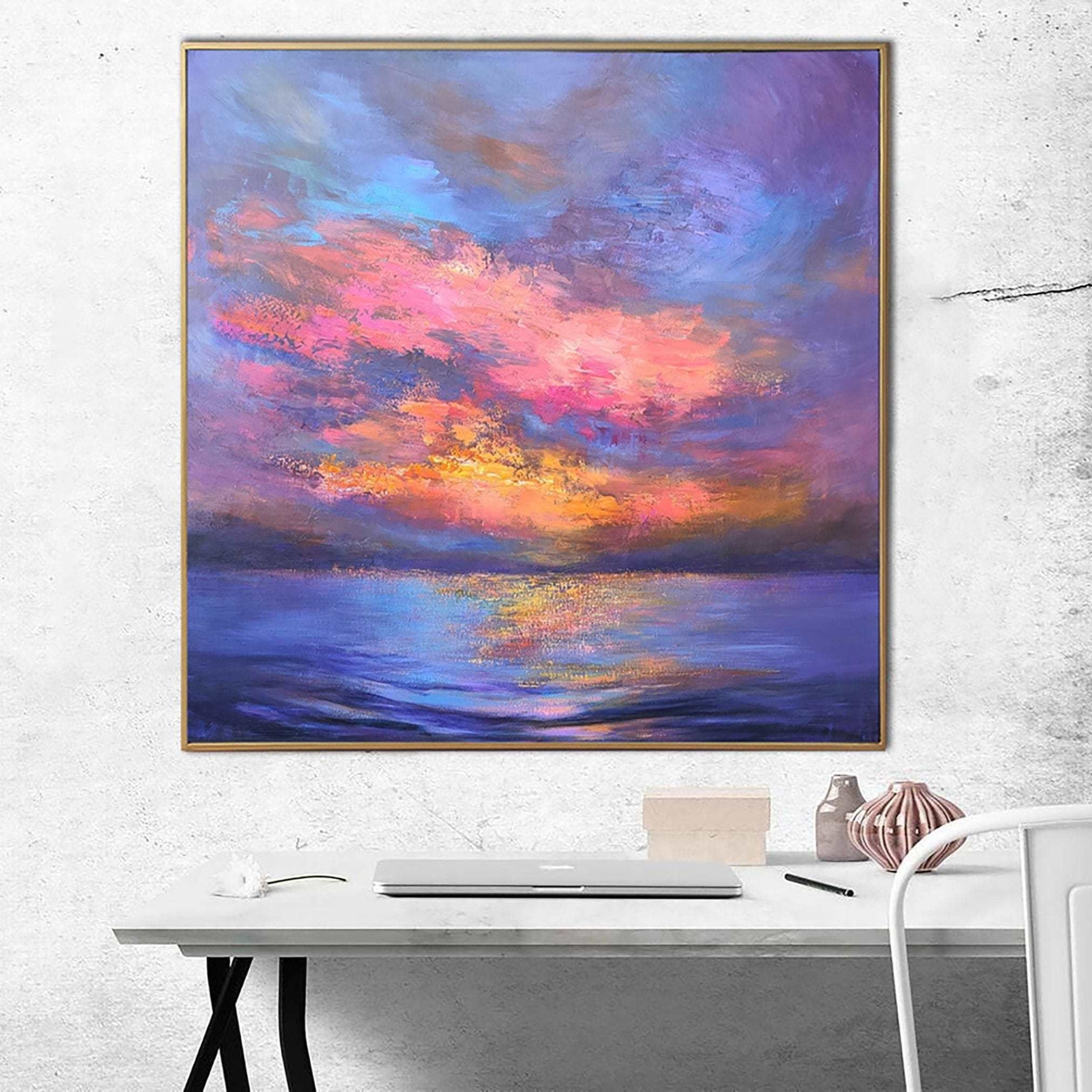 Abstract artwork landscape PURPLE HORIZON