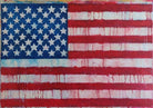 Large USA Flag Painting United States Flag Artwork on Canvas Original Neo-Expressionism Art Textured Paintings On Canvas Handmade Map Room Decor | USA FLAG 31.49"x43.30" - Trend Gallery Art | Original Abstract Paintings