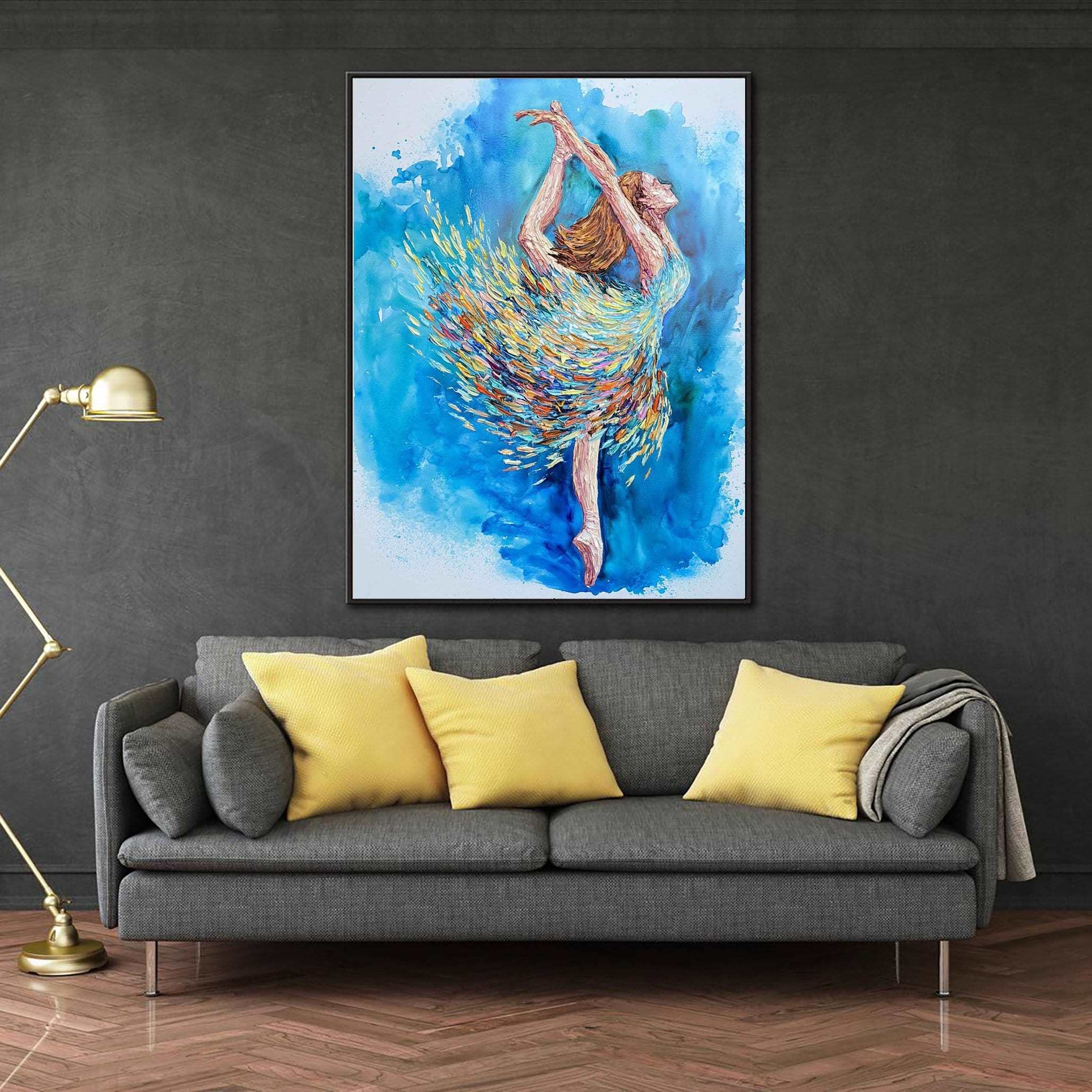 Abstract Ballet Painting BALLERINA ABIGAIL