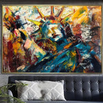 Invoice for gold-framed Liberty painting in size 36.5"x60" for Randale