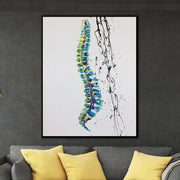 Large Spine Painting On Canvas Spine Oil Painting Abstract Medical Art | SPINE