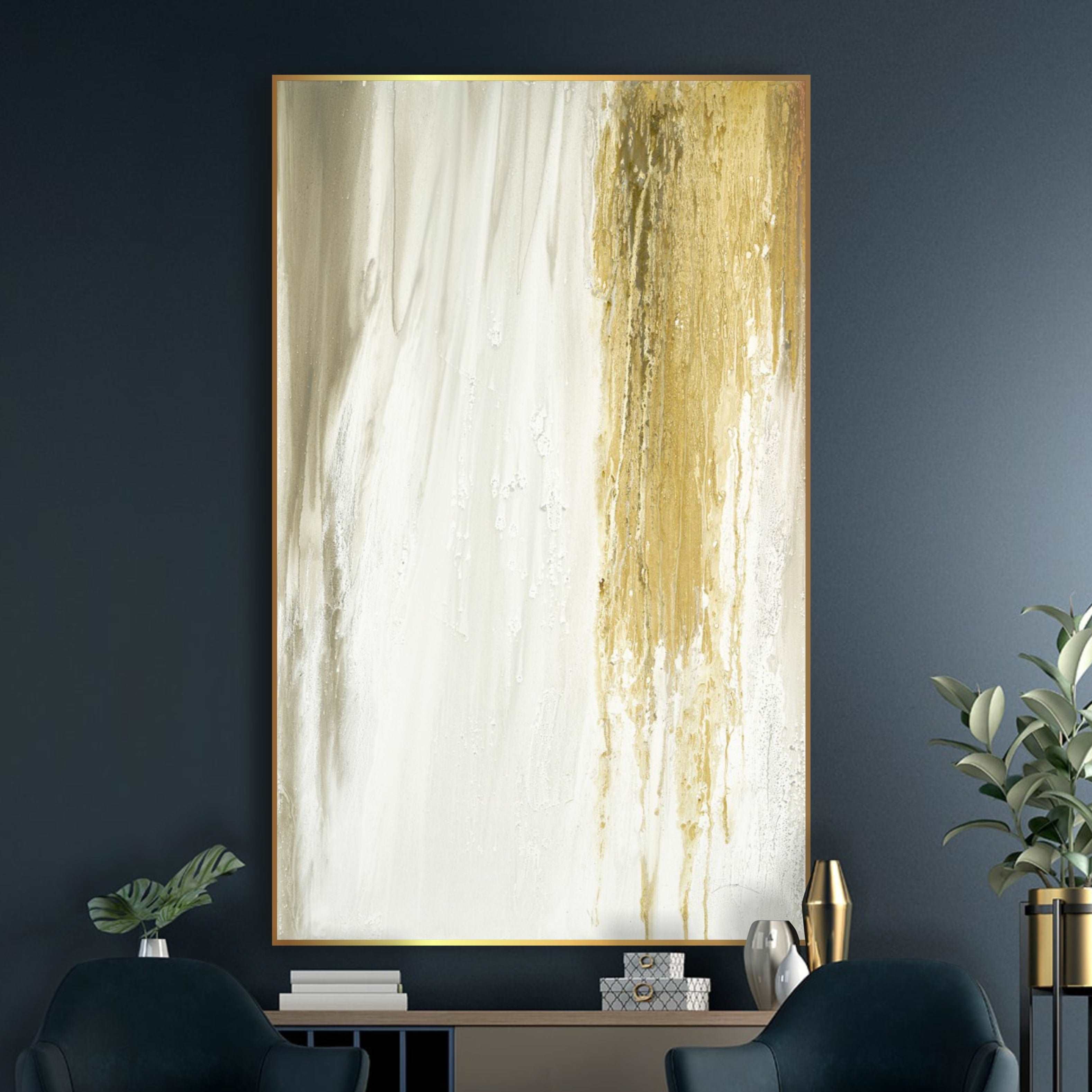 Abstract Minimalist Painting AURUM FLOW