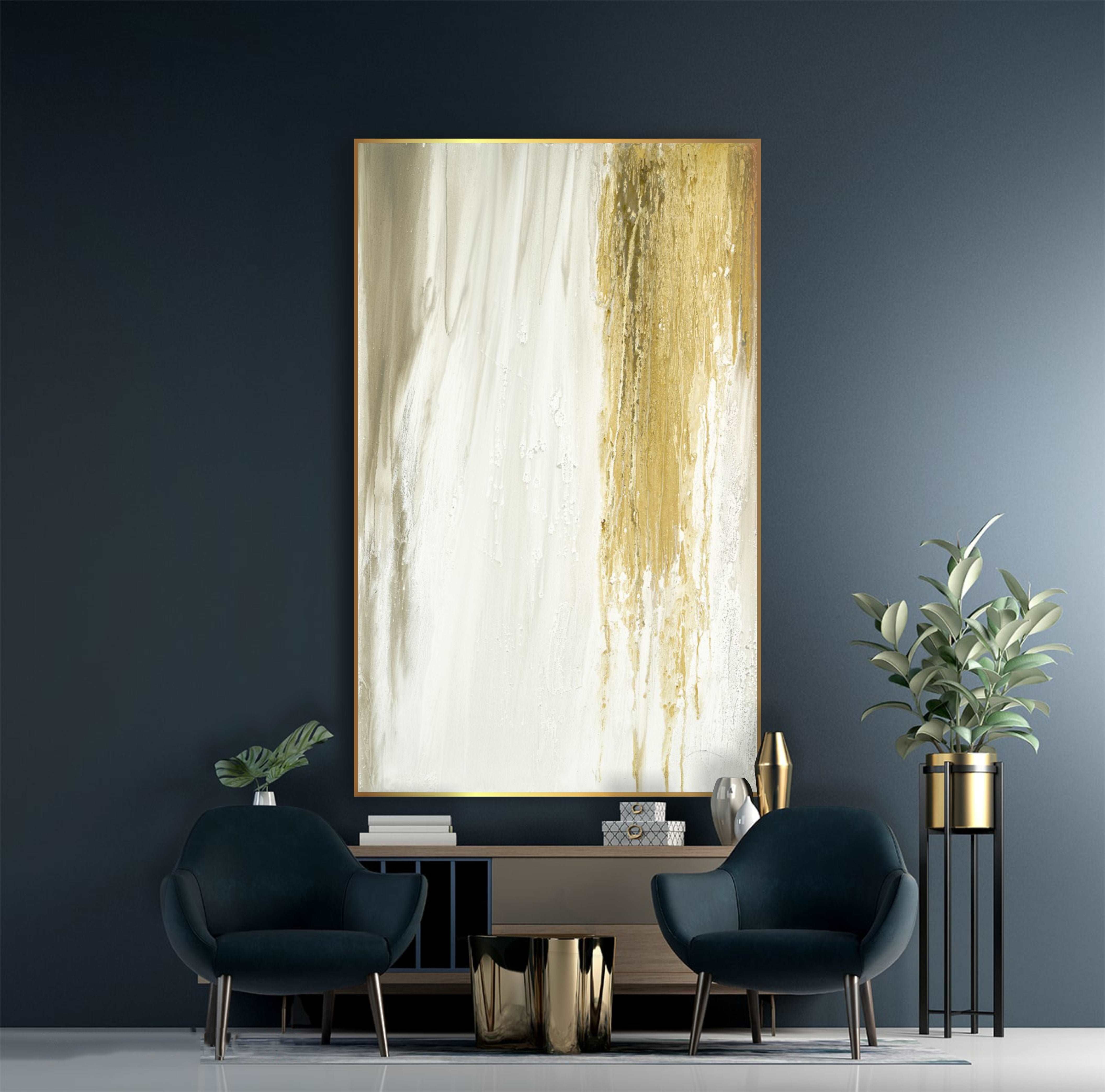 Abstract Minimalist Painting AURUM FLOW