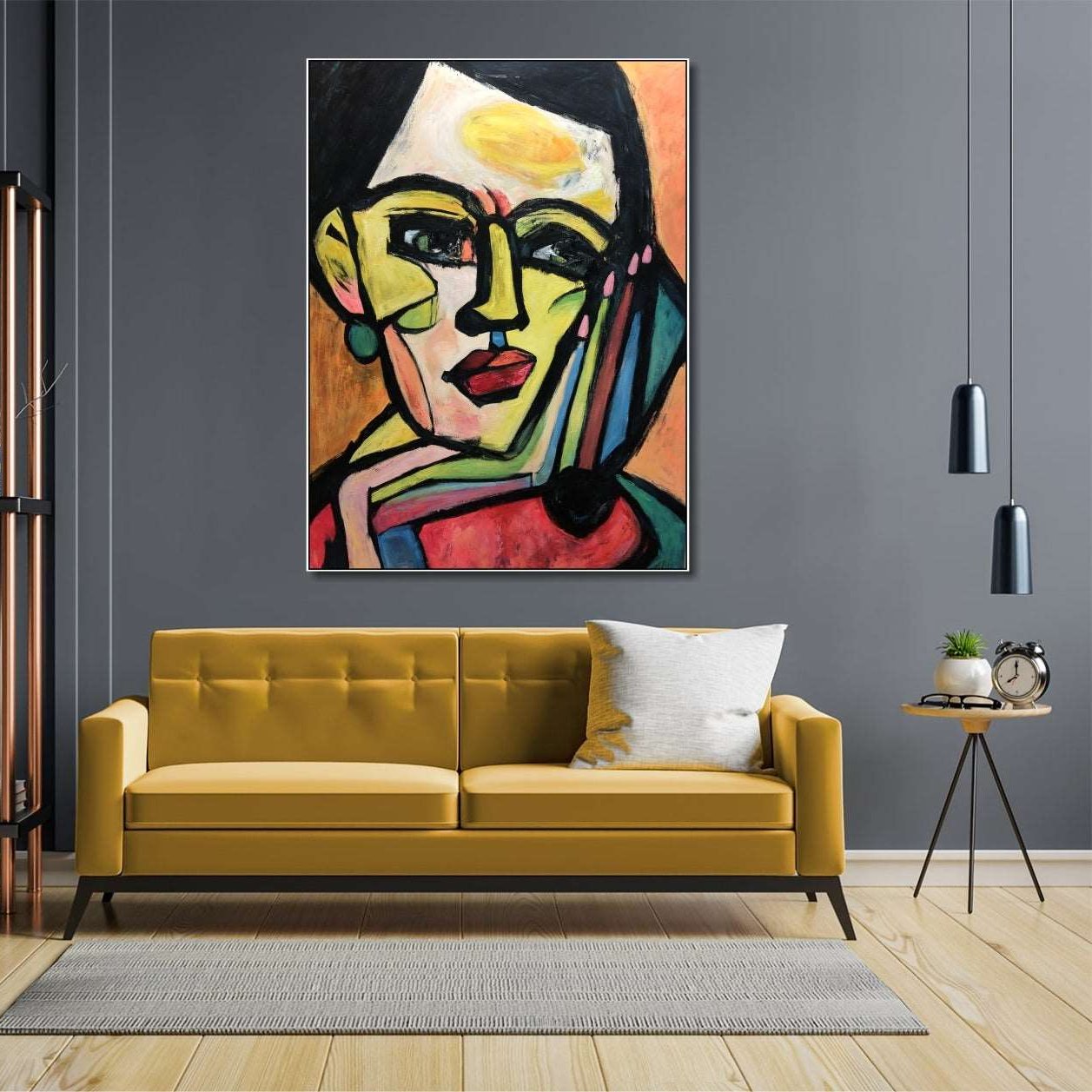 Abstract cubism painting FRIDA KAHLO