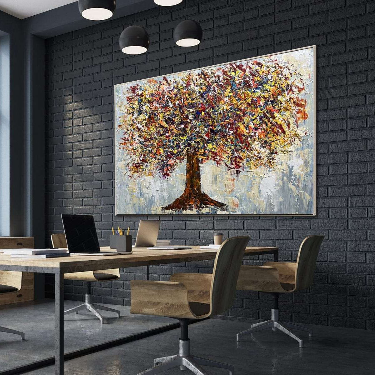 Original Colorful Tree Painting on Canvas Modern Artwork Contemporary Wall Art for Home Decor | JOY TREE - Trend Gallery Art | Original Abstract Paintings