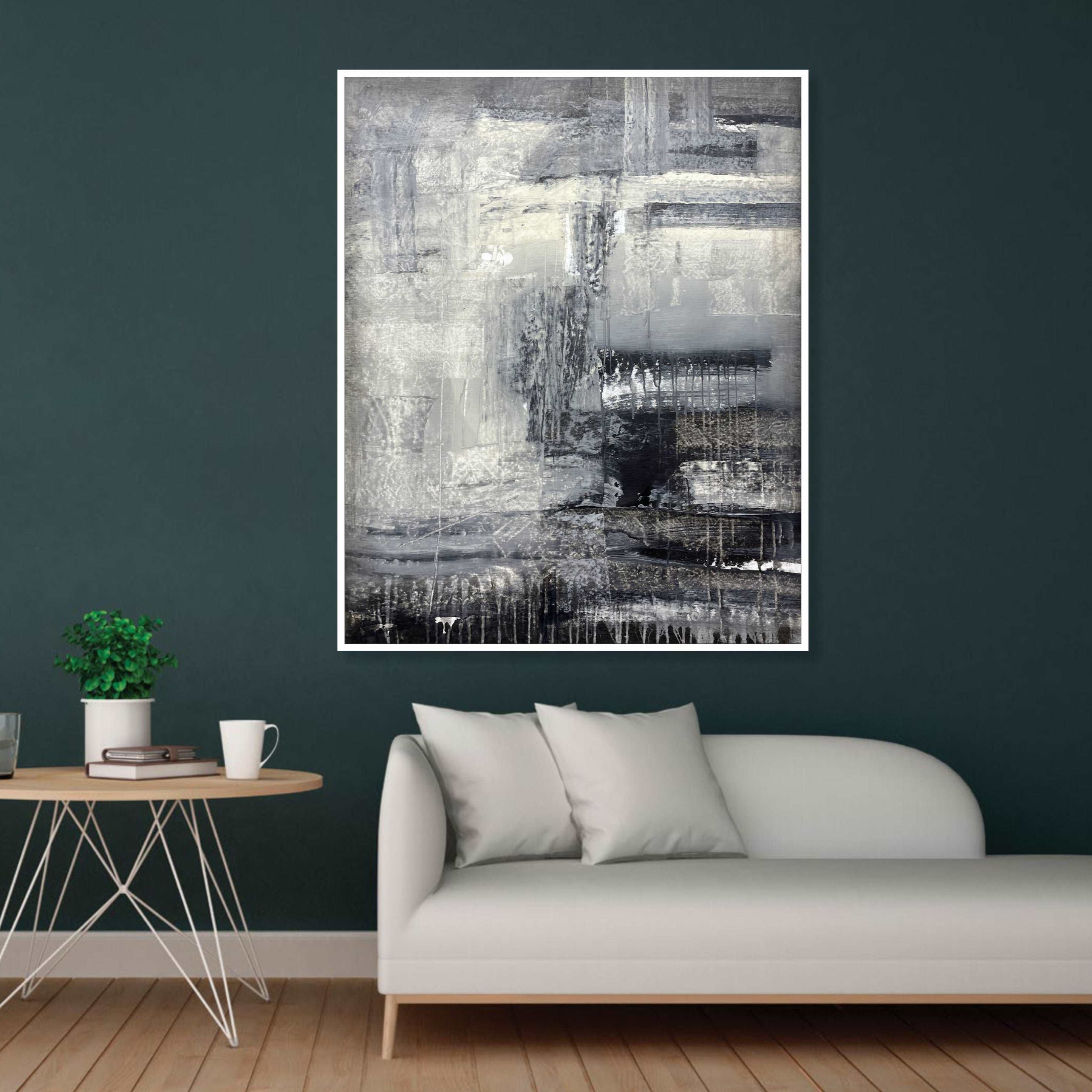 Abstract Grayscale Art ASSOCIATION 242 39.3"x31.5"