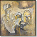 Gold abstract painting FACES OF LIGHT