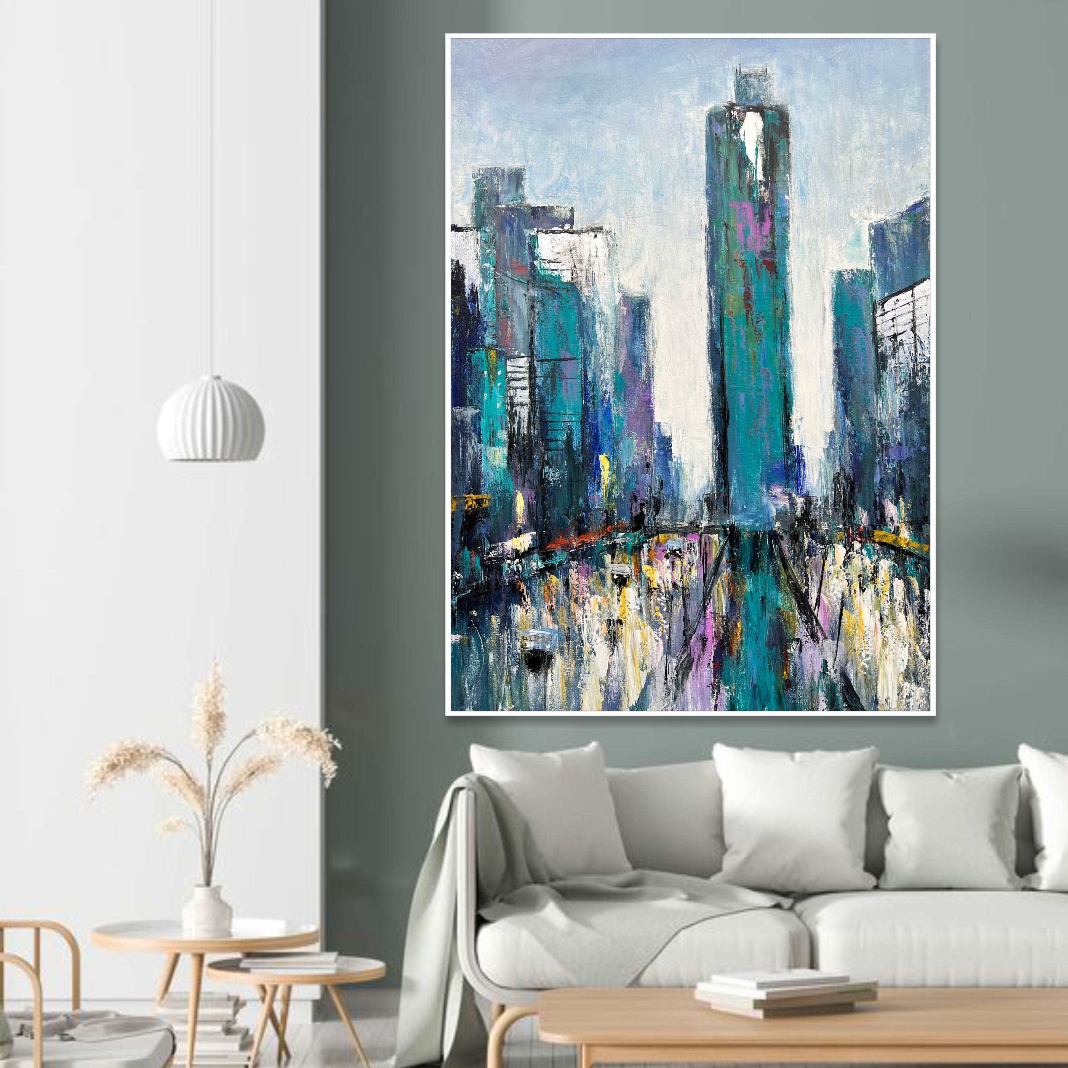 Abstract City Painting AVENUE REVERIE