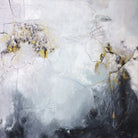 Abstract Painting in Grey, White and Gold Leaf | SOMEWHERE IN THE HEAVEN - Trend Gallery Art | Original Abstract Paintings