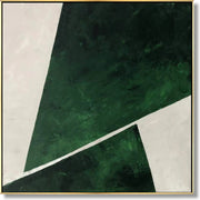 Minimalist painting GREEN GEOMETRY