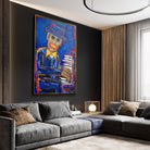 Figurative Art Abstract Paintings On Canvas Painting On The Piano Men Blue Wall Art Painting Modern Wall Art Neo-Expressionism Unique Painting | PIANO NOCTURNE 60"x40" - Trend Gallery Art | Original Abstract Paintings