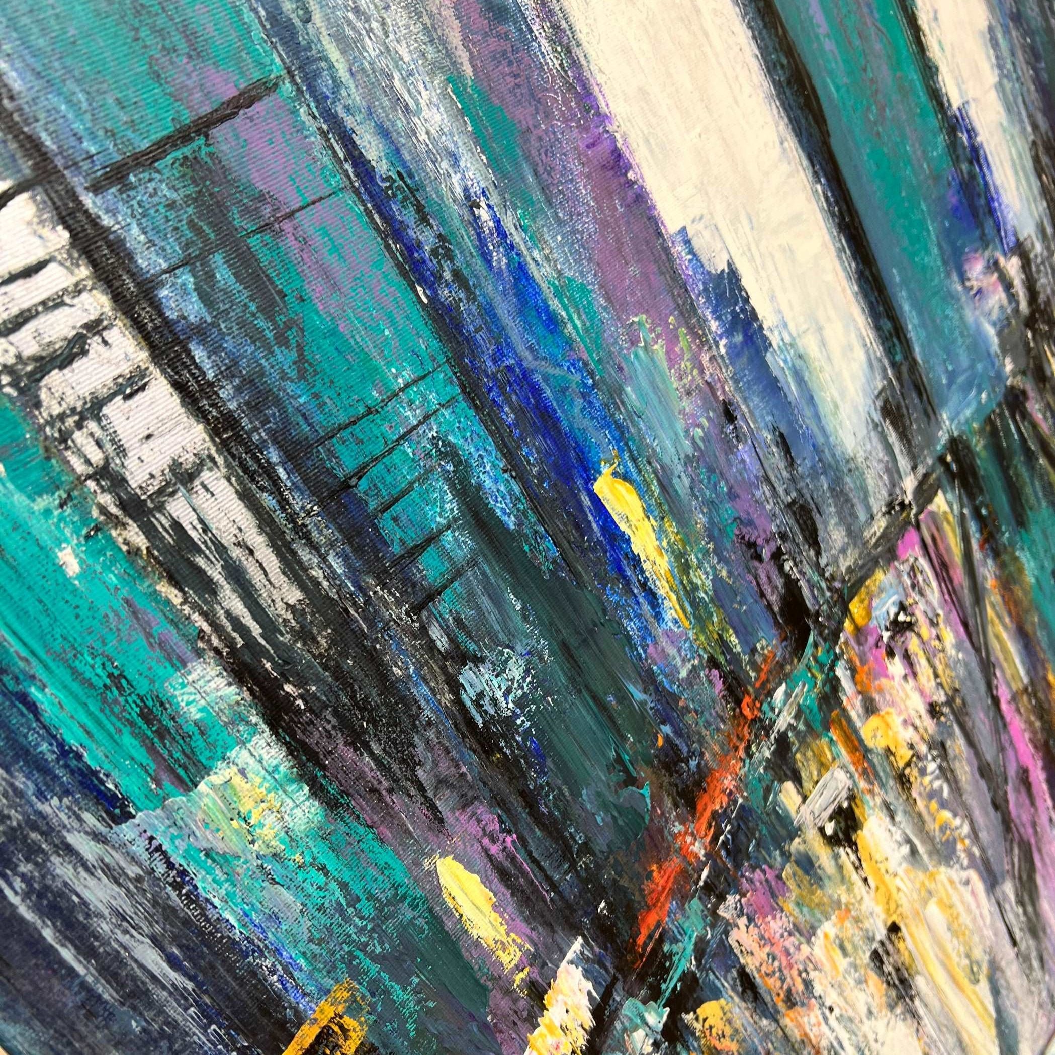 Abstract City Painting AVENUE REVERIE