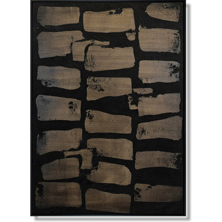 Dark abstract painting PAVING STONE