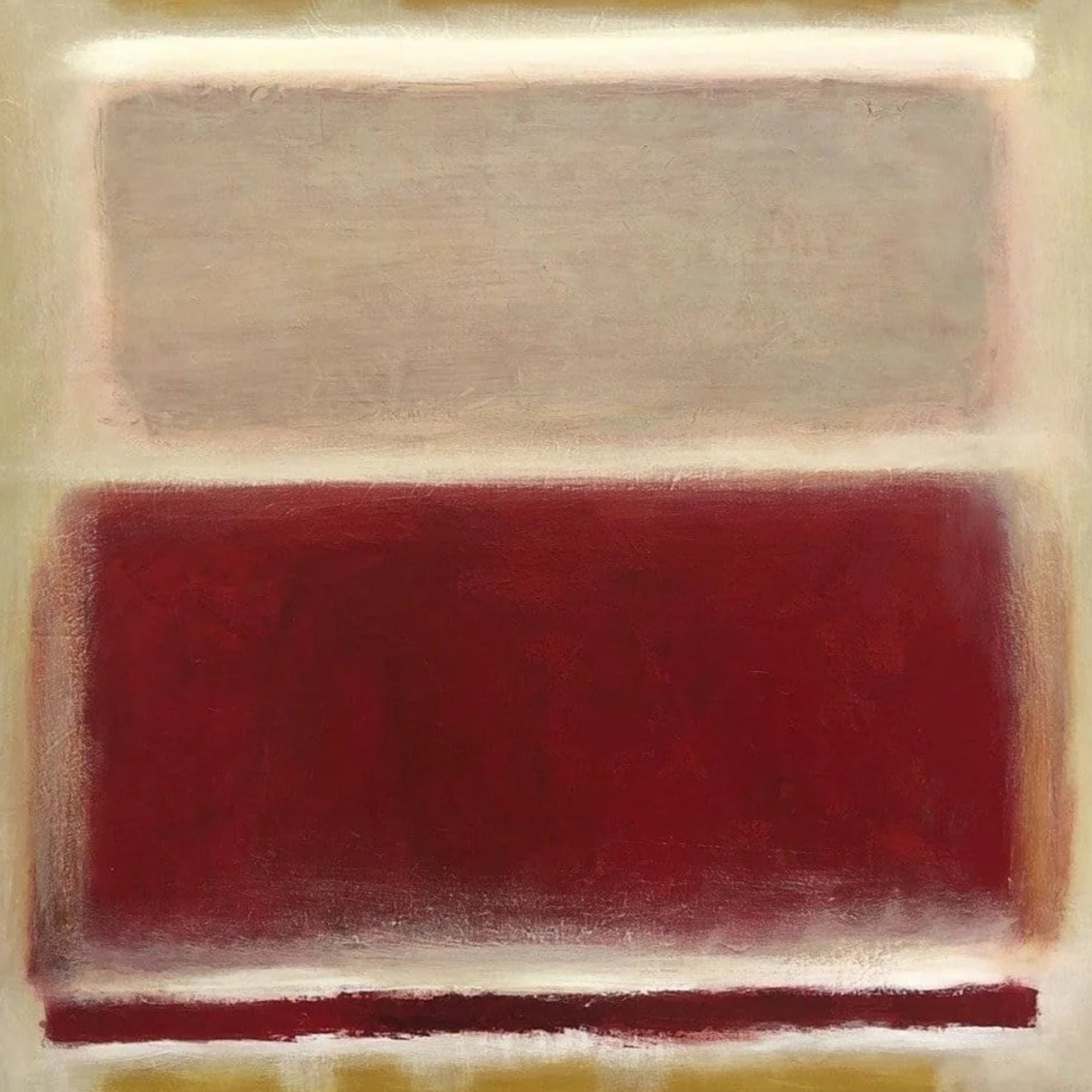 Mark Rothko Style Original Abstract Fine Art Beige And Red Paintings On Canvas Modern Acrylic Rothko Style Art | MYSTERIOUS WAYS - Trend Gallery Art | Original Abstract Paintings