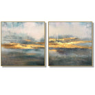 Abstract painting set of 2 EVENING MOOD