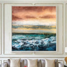 Large Ocean Painting Original Sea Painting Abstract Waves Painting Colorful Landscape Painting | BREATHING OF THE SEA - Trend Gallery Art | Original Abstract Paintings