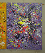 Invoice for white framed VIOLET SPLASH painting in size 107"x57" for Dan Riel