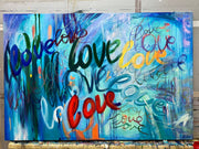Invoice for 50% payment for stretched LOVE GRAFFITI painting in size 40"x60" for Brian (2nd part)