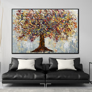 Original Colorful Tree Painting on Canvas Modern Artwork Contemporary Wall Art for Home Decor | JOY TREE - Trend Gallery Art | Original Abstract Paintings