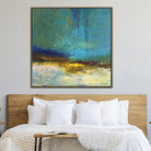 Oversized Neutral Abstract Paintings On Canvas Teal Blue Wall Art Original Oil Fine Art | SMALL DAM - Trend Gallery Art | Original Abstract Paintings