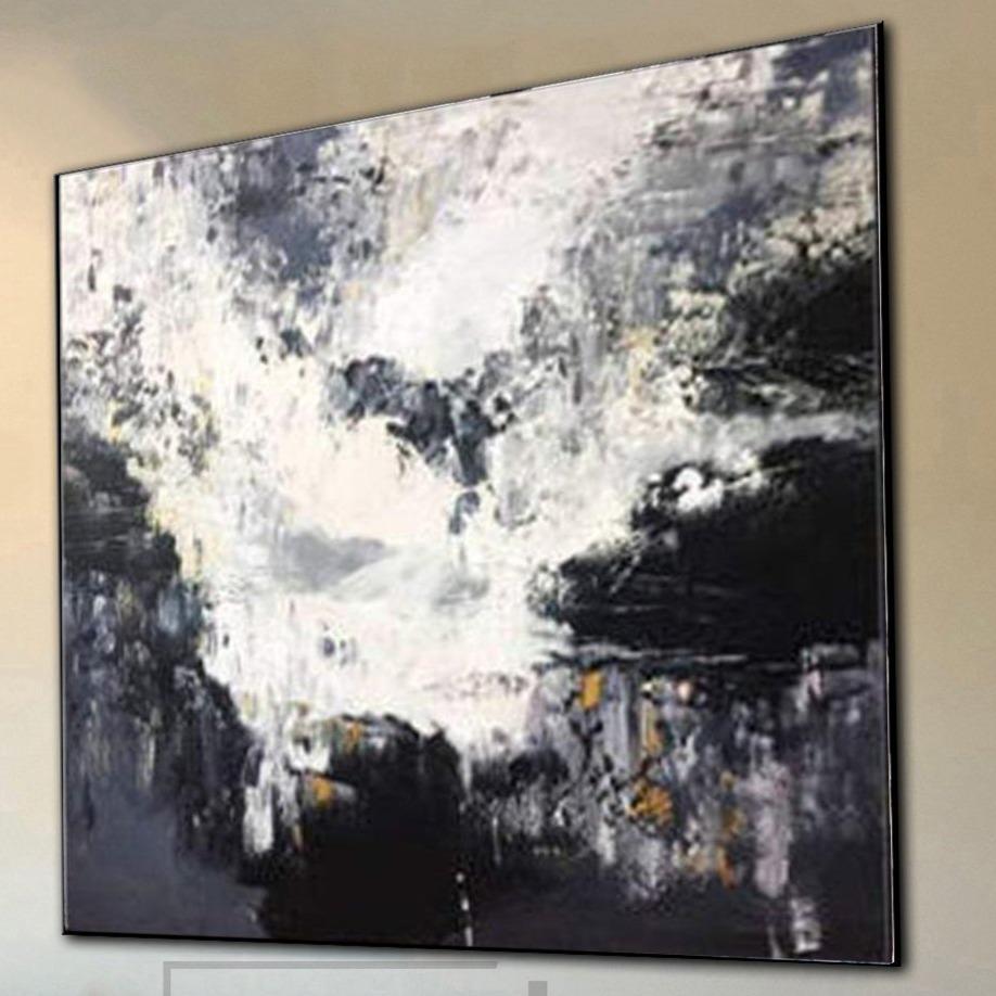 Abstract Painting Black And White Abstract Painting Black Painting White Painting Gray Painting | SEA FOAM - Trend Gallery Art | Original Abstract Paintings