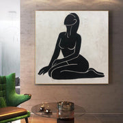 Abstract Nudes Painting Canvas Abstract Nude Woman Painting Black and White Wall Art Handmade Oil Painting Abstract Sexy Wall Art | NAKED BEAUTY - Trend Gallery Art | Original Abstract Paintings