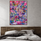 Large Original Acrylic  Abstract Hearts Painting Canvas Artwork Love Wall Art | LOVE ART - Trend Gallery Art | Original Abstract Paintings