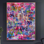 Large Original Acrylic  Abstract Hearts Painting Canvas Artwork Love Wall Art | LOVE ART - Trend Gallery Art | Original Abstract Paintings