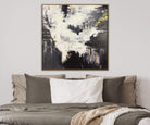 Black And White Oil Painting Abstract Painting Black White Painting | SEA FOAM 32"x32" - Trend Gallery Art | Original Abstract Paintings