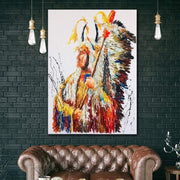 Native American Painting Abstract Painting American Indian Painting | INDIAN CHIEF - Trend Gallery Art | Original Abstract Paintings