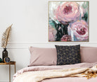 Abstract Flowers Paintings on Canvas Original Flower Art Abstract Pastel Colors Oil Painting Textured Art | SPRING PEONIES 23.6"x23.6" - Trend Gallery Art | Original Abstract Paintings