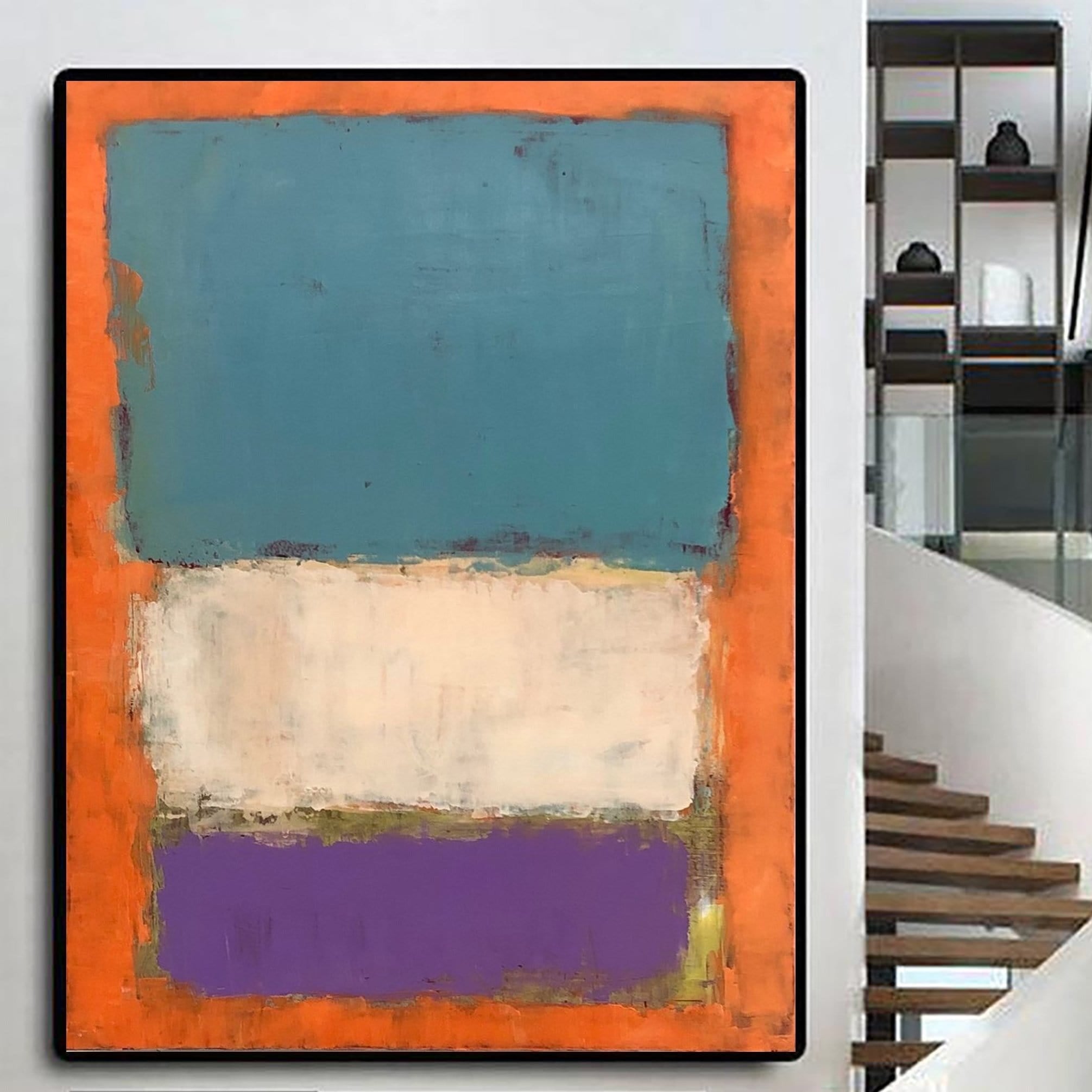 Mark Rothko Style Painting Abstract Colorful Wall Art Modern Paintings On Canvas Acrylic Rothko Style Fine Art | CONTRADICTORY LINES - Trend Gallery Art | Original Abstract Paintings