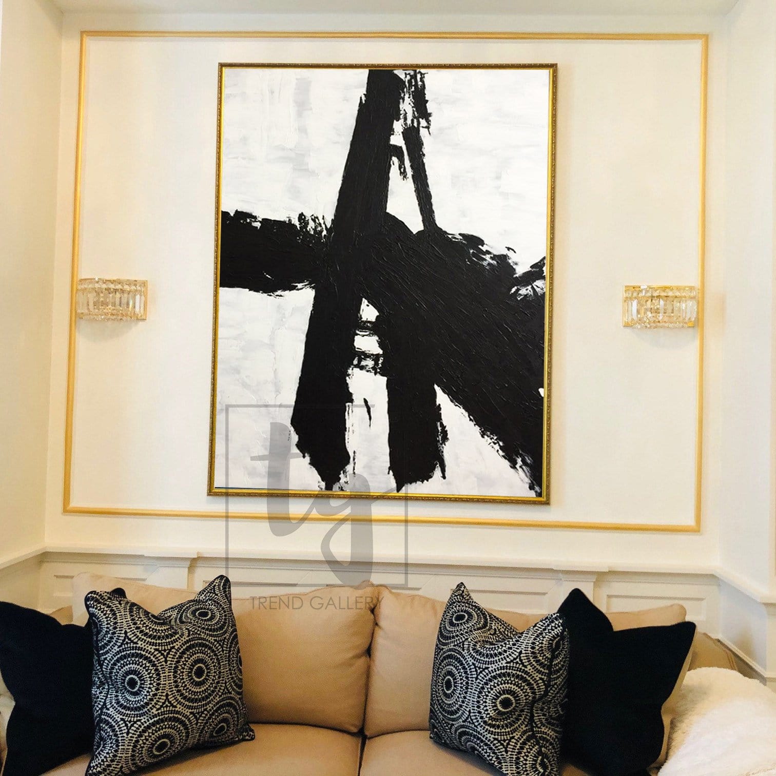 Black And White Oil Painting White Painting Black Painting Oil Painting Franz Kline style Canvas Painting | ENCRYPTED MESSAGES - Trend Gallery Art | Original Abstract Paintings