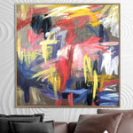 Large Abstract Colorful Paintings on Canvas Original Vibrant Painting Contemporary Textured Art Modern Oil Painting | VIBRANT RESONANCE