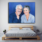Original Paintings from Photo Family Artwork Abstract Couple Colorful Painting Decor for Bedroom | PAINTING FROM PHOTO #40