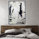 Large Abstract Painting On Canvas Black White Wall Art Painting | POTENTIAL - Trend Gallery Art | Original Abstract Paintings