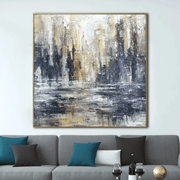 Extra Large Original Abstract City Paintings On Canvas Modern Expressionism Art Textured Creative Painting for Indie Room Wall Decor | VENICE