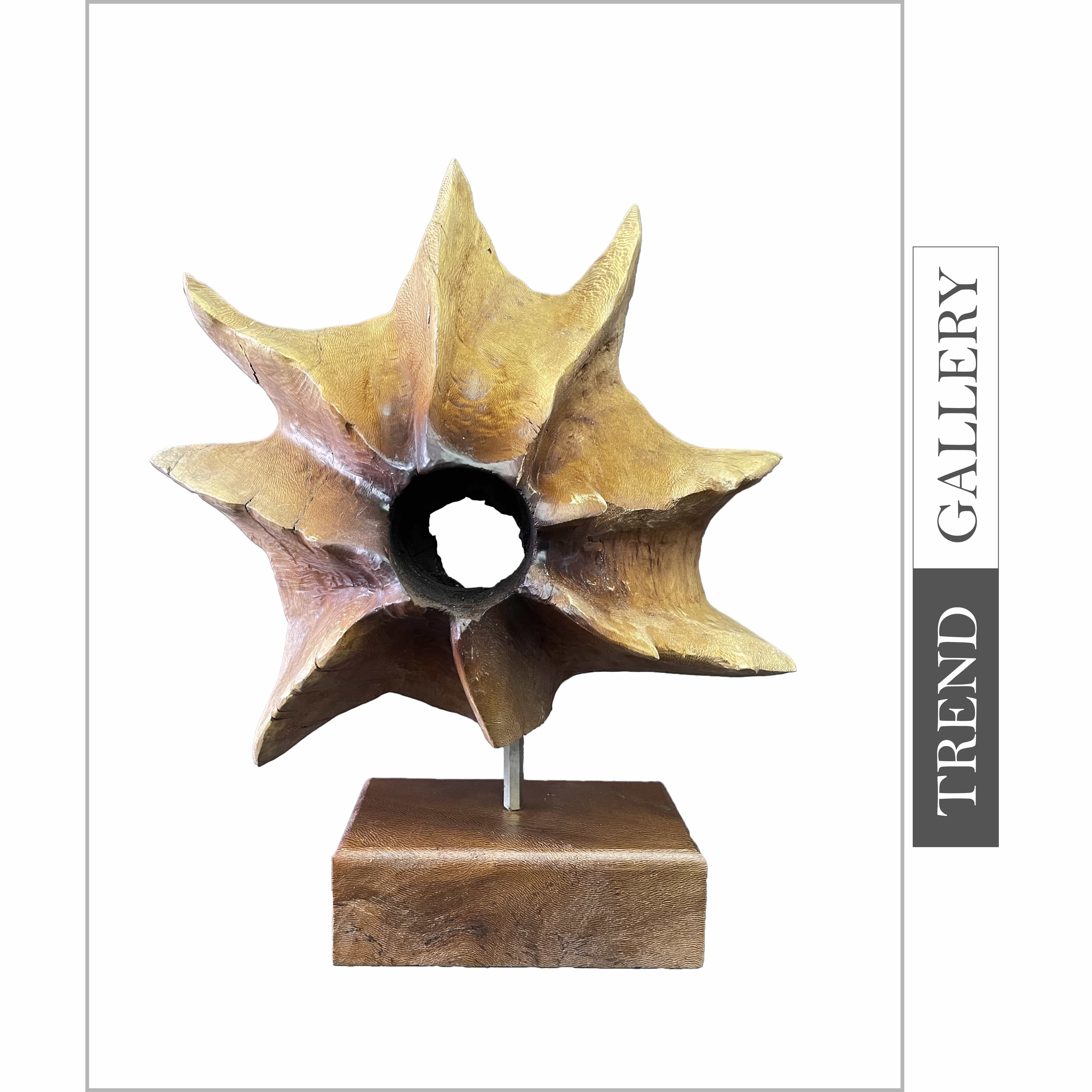 Original Wood Figurine Abstract Starfish Creative Modern Sculpture Table Decor Wood Desktop Art | EDELWEISS 16"x14" - Trend Gallery Art | Original Abstract Paintings