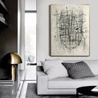 Large Abstract Gray Paintings On Canvas Modern Black And White Art Original Minimalist Painting Handmade Artwork Hotel Art | ROTATION - Trend Gallery Art | Original Abstract Paintings