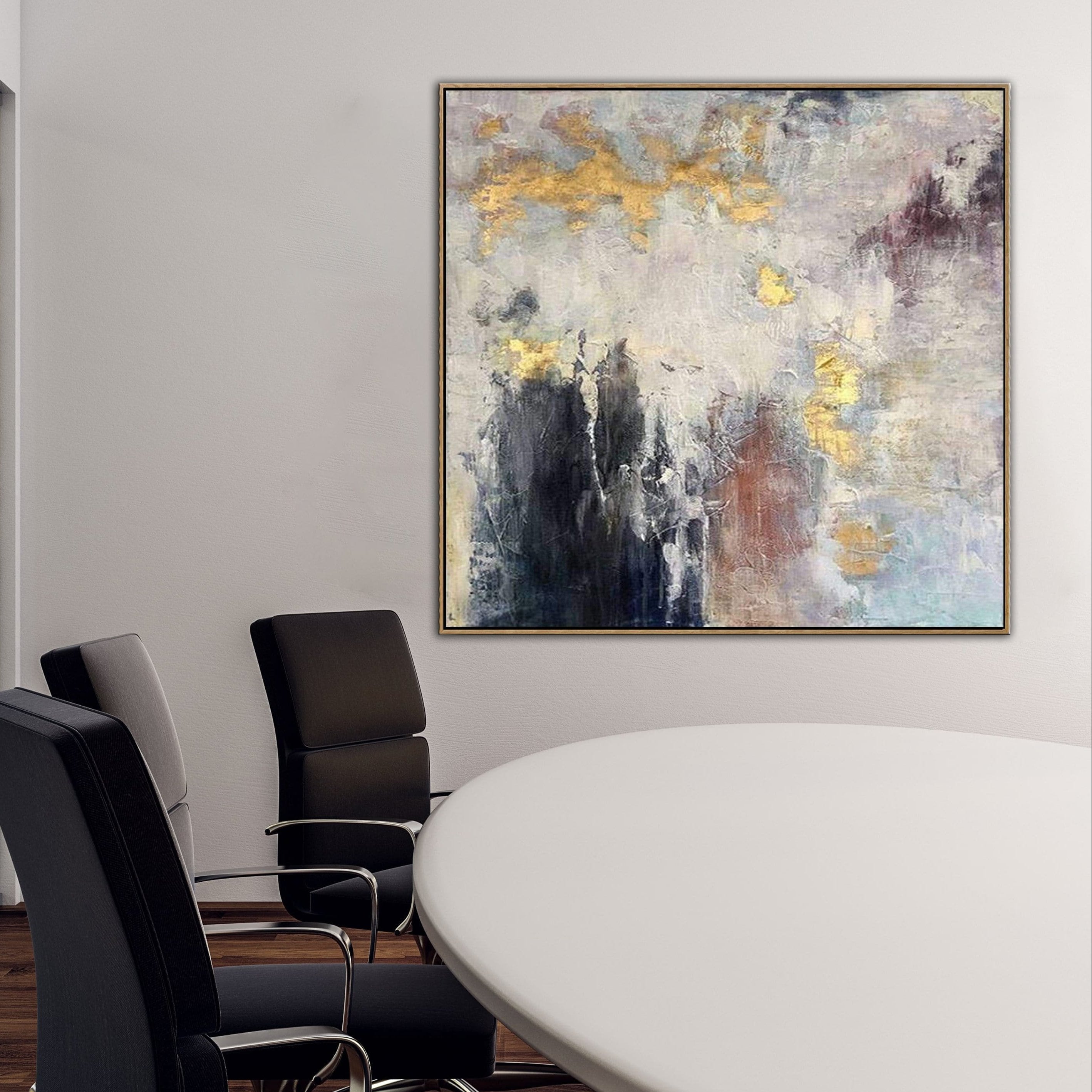 Modern Abstract Oil Painting Oversized Abstract Painting On Canvas Gold Leaf Painting | WINTER INSPIRATION - Trend Gallery Art | Original Abstract Paintings