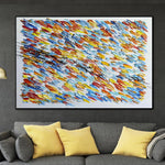 Abstract Colorful Painting Canvas Original Oil Artwork Modern Wall Art Canvas Abstract Fine Art Painting Impasto Painting | INFINITE LOVE