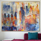 Large Original Abstract Colorful Painting On Canvas Abstract Figurative Art Textured Oil Painting Expressionist People Art Handmade Painting | CROWD - Trend Gallery Art | Original Abstract Paintings