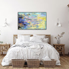 Abstract Painting in Lilac, Yellow and Light Blue | LILY POND - Trend Gallery Art | Original Abstract Paintings