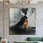 Abstract Geisha Paintings On Canvas Japanese Art Figurative Painting Original Acrylic Wall Art Geisha Portrait | GEISHA - Trend Gallery Art | Original Abstract Paintings