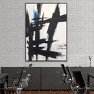 Original Oil Abstract Black And White Painting Textured Wall Art Franz Kline style | THE MIND'S POWER - Trend Gallery Art | Original Abstract Paintings