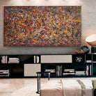 Jackson Pollock Style Paintings On Abstract Modern Colorful Fine Art Handmade Wall Art Textured Oil Painting | URBAN MADNESS - Trend Gallery Art | Original Abstract Paintings