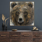 Original Bear Painting Abstract Bear Wall Art Realistic Animal Portrait Monochrome Artwork Wild Animal Painting Contemporary Wall Art | KIND BEAR - Trend Gallery Art | Original Abstract Paintings