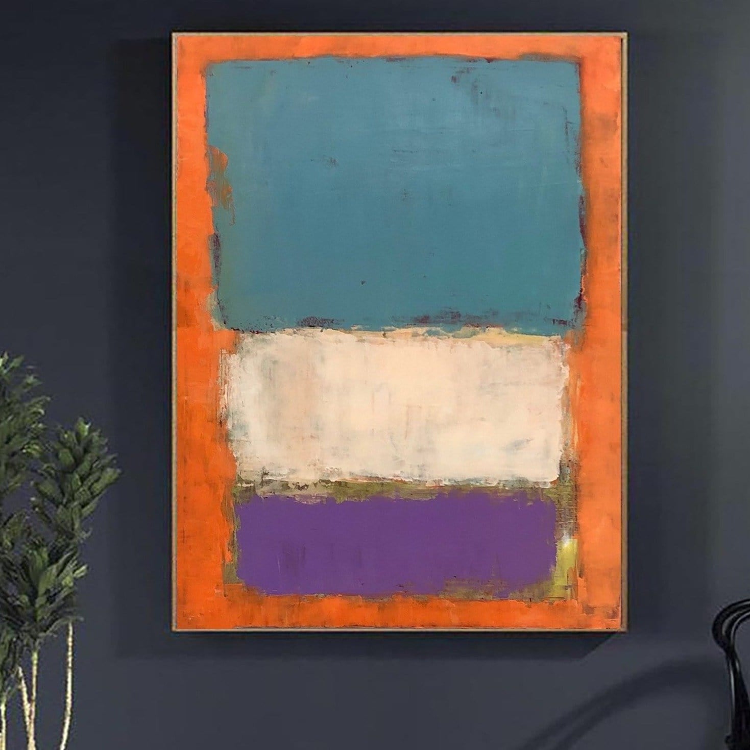 Mark Rothko Style Painting Abstract Colorful Wall Art Modern Paintings On Canvas Acrylic Rothko Style Fine Art | CONTRADICTORY LINES - Trend Gallery Art | Original Abstract Paintings