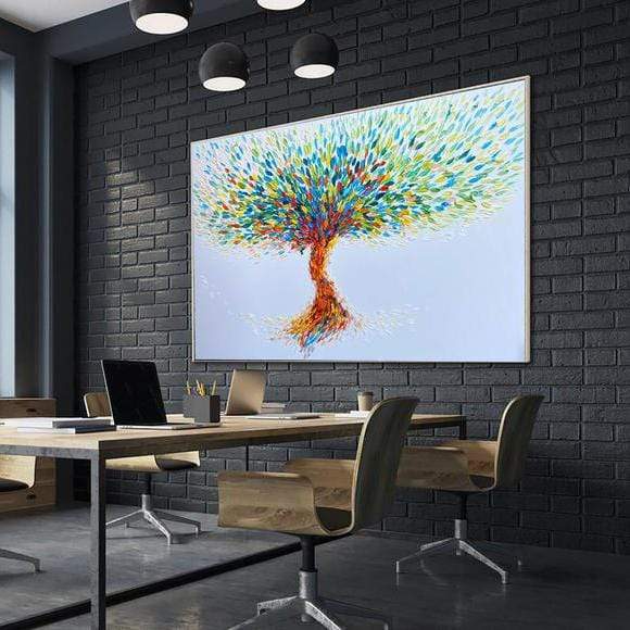 Tree Painting Abstract Original Artwork Modern Wall Art Nature Painting Canvas Art | HEAVEN TREE 30"x46" - Trend Gallery Art | Original Abstract Paintings